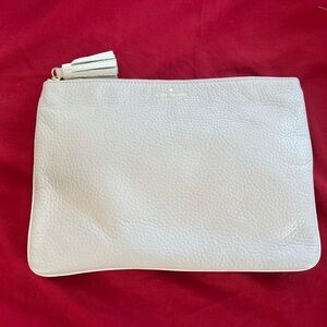 Kate Spade Cream Leather Clutch